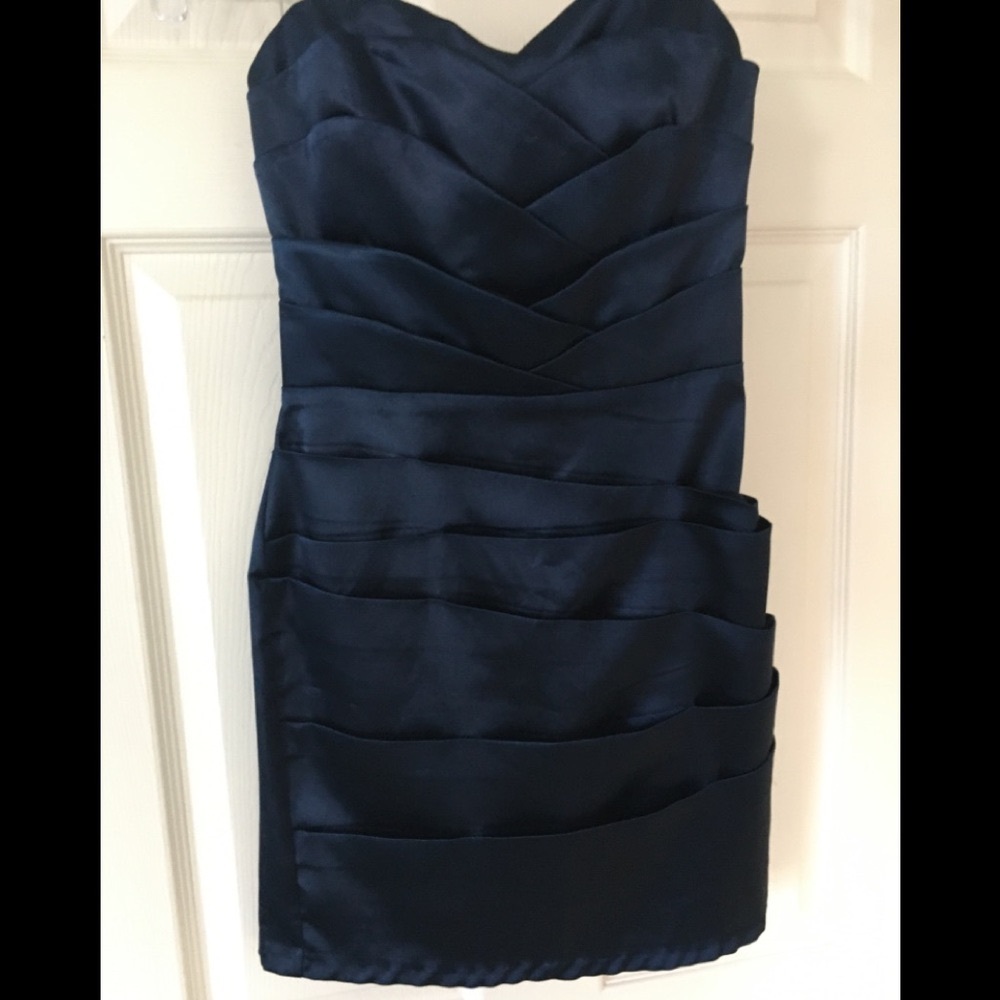 XXI Navy Blue Satiny Dress